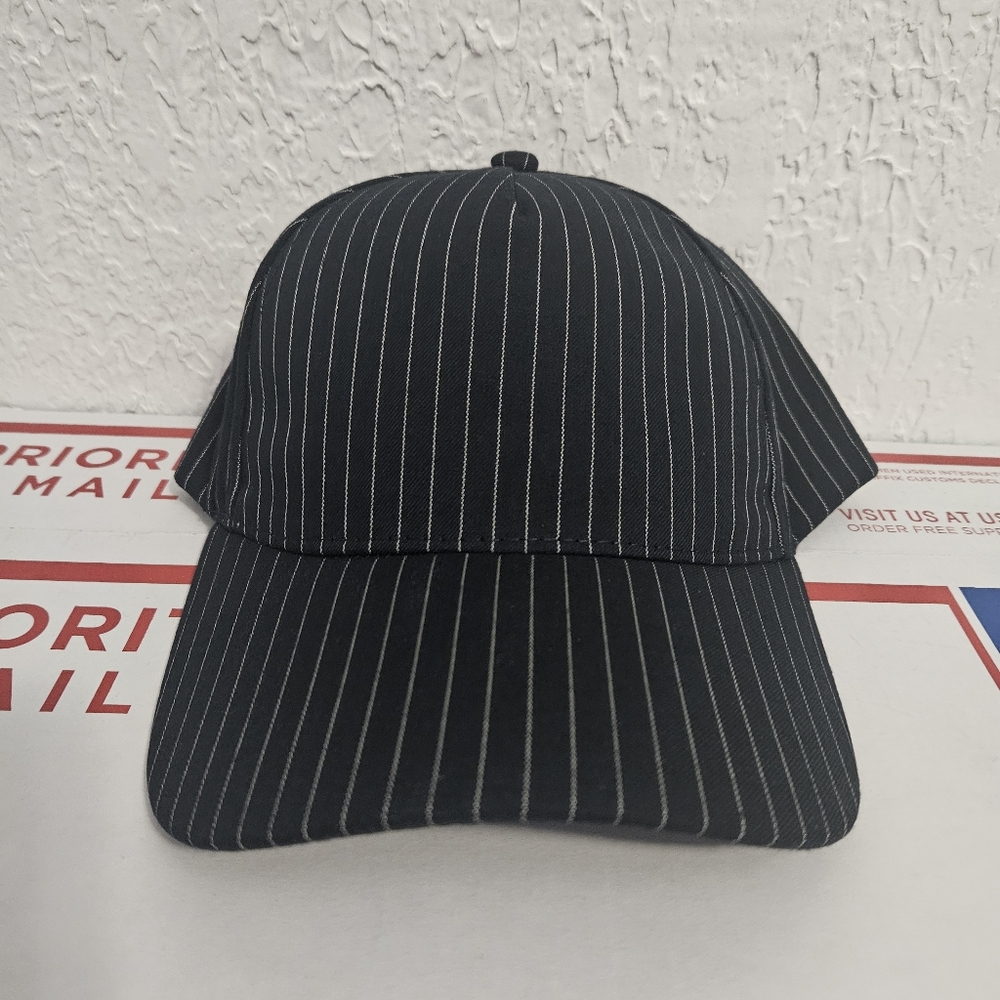 Jean Paul Gaultier Pinstriped Baseball Hat